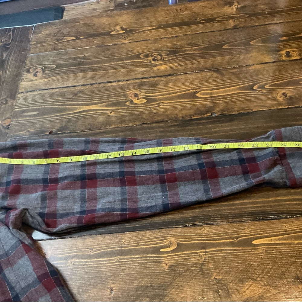 Men's Plaid Shirt - Red and Gray - Picture 5 of 7